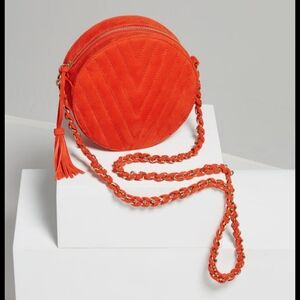 BCBG MAX AZRIA EUC " Chantal " Cross Body Bag - Women | Color: Orange | Round